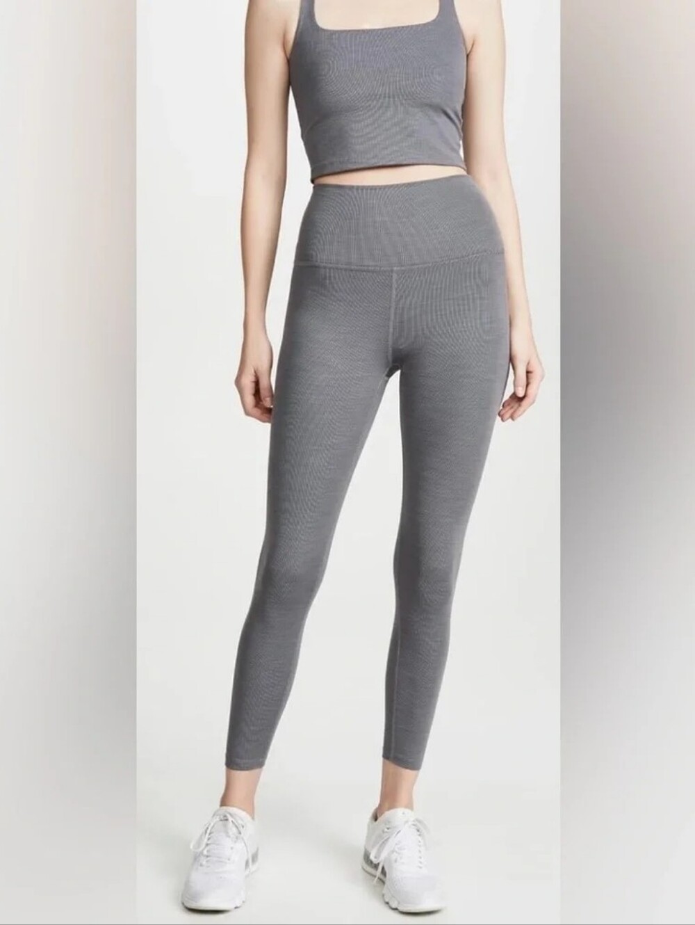EUC Beyond Yoga Heather Rib High-Waisted Midi Leggings